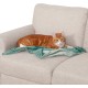 Furhaven Small Cat Bed Polycanvas Print Décor Foldable Pet Tent, Washable, Grey Terazzo, Small