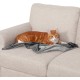 Furhaven Small Cat Bed Polycanvas Print Décor Foldable Pet Tent, Washable, Grey Terazzo, Small