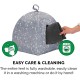 Furhaven Small Cat Bed Polycanvas Print Décor Foldable Pet Tent, Washable, Grey Terazzo, Small