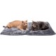 Furhaven Small Cat Bed Polycanvas Print Décor Foldable Pet Tent, Washable, Grey Terazzo, Small
