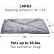 Furhaven Small Cat Bed Polycanvas Print Décor Foldable Pet Tent, Washable, Grey Terazzo, Small