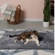 Furhaven Small Cat Bed Polycanvas Print Décor Foldable Pet Tent, Washable, Grey Terazzo, Small