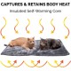 Furhaven Small Cat Bed Polycanvas Print Décor Foldable Pet Tent, Washable, Grey Terazzo, Small