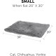 Furhaven Small Cat Bed Polycanvas Print Décor Foldable Pet Tent, Washable, Grey Terazzo, Small