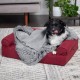 Furhaven Small Cat Bed Polycanvas Print Décor Foldable Pet Tent, Washable, Grey Terazzo, Small