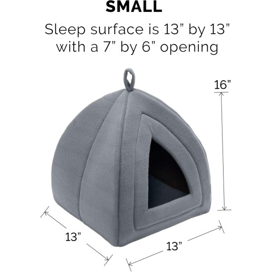 Furhaven Small Cat Bed Polycanvas Print Décor Foldable Pet Tent, Washable, Grey Terazzo, Small Furhaven Small Cat Bed Polycanvas Print Décor Foldable Pet Tent, Washable, Grey Terazzo, Small