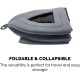 Furhaven Small Cat Bed Polycanvas Print Décor Foldable Pet Tent, Washable, Grey Terazzo, Small