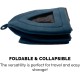 Furhaven Small Cat Bed Polycanvas Print Décor Foldable Pet Tent, Washable, Grey Terazzo, Small