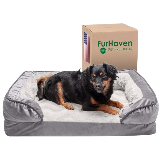 Furhaven Small Dog Bed Trail Pup Travel Pillow Mat w/Stuff Sack, Washable, Flame Red/True Blue, Small Furhaven Small Dog Bed Trail Pup Travel Pillow Mat w/Stuff Sack, Washable, Flame Red/True Blue, Small