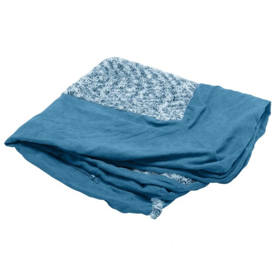 Furhaven Small Dog Bed Trail Pup Travel Pillow Mat w/Stuff Sack, Washable, Flame Red/True Blue, Small Furhaven Small Dog Bed Trail Pup Travel Pillow Mat w/Stuff Sack, Washable, Flame Red/True Blue, Small