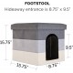 Furhaven Small Pet House Collapsible Ottoman Foot Tool Condo Pet Bed - Hygge Stripe (Grey/Cream), Small Furhaven Small Pet House Collapsible Ottoman Foot Tool Condo Pet Bed - Hygge Stripe (Grey/Cream), Small