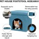 Furhaven Small Pet House Collapsible Ottoman Foot Tool Condo Pet Bed - Hygge Stripe (Grey/Cream), Small Furhaven Small Pet House Collapsible Ottoman Foot Tool Condo Pet Bed - Hygge Stripe (Grey/Cream), Small