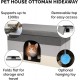 Furhaven Small Pet House Collapsible Ottoman Foot Tool Condo Pet Bed - Hygge Stripe (Grey/Cream), Small Furhaven Small Pet House Collapsible Ottoman Foot Tool Condo Pet Bed - Hygge Stripe (Grey/Cream), Small