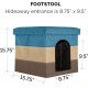 Furhaven Small Pet House Collapsible Ottoman Foot Tool Condo Pet Bed - Hygge Stripe (Grey/Cream), Small Furhaven Small Pet House Collapsible Ottoman Foot Tool Condo Pet Bed - Hygge Stripe (Grey/Cream), Small