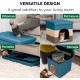 Furhaven Small Pet House Collapsible Ottoman Foot Tool Condo Pet Bed - Hygge Stripe (Grey/Cream), Small Furhaven Small Pet House Collapsible Ottoman Foot Tool Condo Pet Bed - Hygge Stripe (Grey/Cream), Small