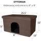 Furhaven Small Pet House Collapsible Ottoman Foot Tool Condo Pet Bed - Hygge Stripe (Grey/Cream), Small Furhaven Small Pet House Collapsible Ottoman Foot Tool Condo Pet Bed - Hygge Stripe (Grey/Cream), Small
