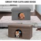 Furhaven Small Pet House Collapsible Ottoman Foot Tool Condo Pet Bed - Hygge Stripe (Grey/Cream), Small Furhaven Small Pet House Collapsible Ottoman Foot Tool Condo Pet Bed - Hygge Stripe (Grey/Cream), Small