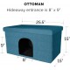 Furhaven Small Pet House Collapsible Ottoman Foot Tool Condo Pet Bed - Hygge Stripe (Grey/Cream), Small Furhaven Small Pet House Collapsible Ottoman Foot Tool Condo Pet Bed - Hygge Stripe (Grey/Cream), Small