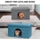 Furhaven Small Pet House Collapsible Ottoman Foot Tool Condo Pet Bed - Hygge Stripe (Grey/Cream), Small Furhaven Small Pet House Collapsible Ottoman Foot Tool Condo Pet Bed - Hygge Stripe (Grey/Cream), Small