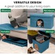 Furhaven Small Pet House Collapsible Ottoman Foot Tool Condo Pet Bed - Hygge Stripe (Grey/Cream), Small Furhaven Small Pet House Collapsible Ottoman Foot Tool Condo Pet Bed - Hygge Stripe (Grey/Cream), Small