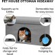 Furhaven Small Pet House Collapsible Ottoman Foot Tool Condo Pet Bed - Hygge Stripe (Grey/Cream), Small Furhaven Small Pet House Collapsible Ottoman Foot Tool Condo Pet Bed - Hygge Stripe (Grey/Cream), Small