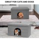 Furhaven Small Pet House Collapsible Ottoman Foot Tool Condo Pet Bed - Hygge Stripe (Grey/Cream), Small Furhaven Small Pet House Collapsible Ottoman Foot Tool Condo Pet Bed - Hygge Stripe (Grey/Cream), Small