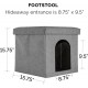 Furhaven Small Pet House Collapsible Ottoman Foot Tool Condo Pet Bed - Hygge Stripe (Grey/Cream), Small Furhaven Small Pet House Collapsible Ottoman Foot Tool Condo Pet Bed - Hygge Stripe (Grey/Cream), Small