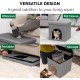 Furhaven Small Pet House Collapsible Ottoman Foot Tool Condo Pet Bed - Hygge Stripe (Grey/Cream), Small Furhaven Small Pet House Collapsible Ottoman Foot Tool Condo Pet Bed - Hygge Stripe (Grey/Cream), Small