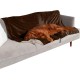 Furhaven XL Waterproof Two-Tone Luxe Velvet Dog Blanket, Washable, Brownstone, Extra Large