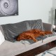 Furhaven XL Waterproof Two-Tone Luxe Velvet Dog Blanket, Washable, Brownstone, Extra Large