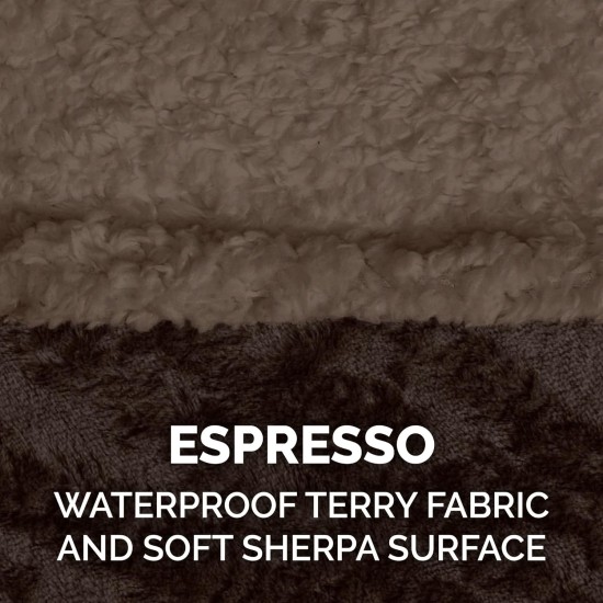 Furhaven XL Waterproof Two-Tone Luxe Velvet Dog Blanket, Washable, Brownstone, Extra Large Furhaven XL Waterproof Two-Tone Luxe Velvet Dog Blanket, Washable, Brownstone, Extra Large