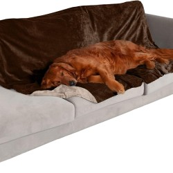 Furhaven XL Waterproof Two-Tone Luxe Velvet Dog Blanket, Washable, Brownstone, Extra Large Furhaven XL Waterproof Two-Tone Luxe Velvet Dog Blanket, Washable, Brownstone, Extra Large
