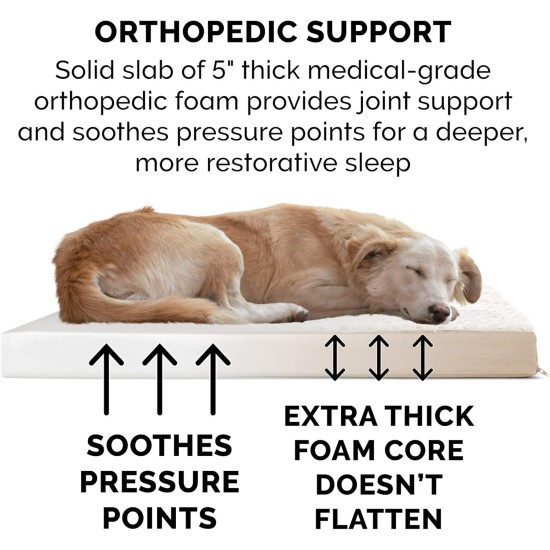 Furhaven XXL Orthopedic Dog Bed Ultra Plush Faux Fur & Suede Mattress w/ Removable Washable Cover - Grey, Jumbo Plus (XX-Large) Furhaven XXL Orthopedic Dog Bed Ultra Plush Faux Fur & Suede Mattress w/ Removable Washable Cover - Grey, Jumbo Plus (XX-Large)