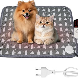 GBKDQQ Cat Blanket, Self-Heating Blanket for Dogs and Cats, 45 x 45 cm, 9 Temperature Levels with Timer & Removable Cover, Soft Heat Blanket for Cats/Dogs, Washable and Safe GBKDQQ Cat Blanket, Self-Heating Blanket for Dogs and Cats, 45 x 45 cm, 9 Temperature Levels with Timer & Removable Cover, Soft Heat Blanket for Cats/Dogs, Washable and Safe
