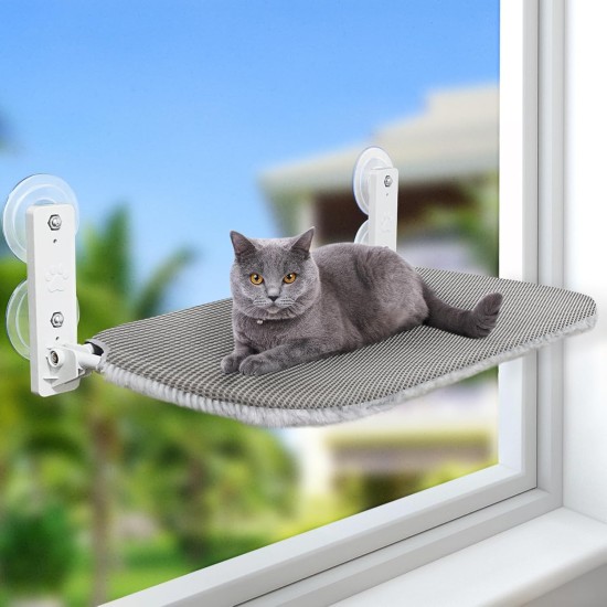 GUUSII HOME Cat Hammock Window Lounger Window Cat Bed Cat Hammock Foldable Window Seats Window Hammock Cat Lounger Cat Hammock Holds up to 25 kg (Grey, S) GUUSII HOME Cat Hammock Window Lounger Window Cat Bed Cat Hammock Foldable Window Seats Window Hammock Cat Lounger Cat Hammock Holds up to 25 kg (Grey, S)