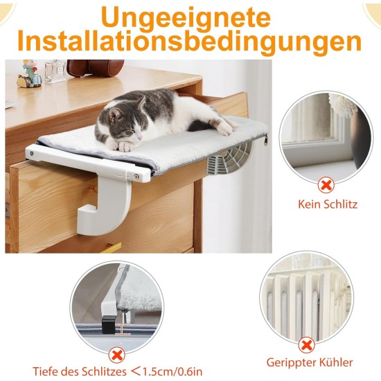 GUUSII HOME Cat Lounger Balcony Window Hammock for Heating Radiator 67.5 x 34.5 cm Hammock for Cat Windows Cats Window Lounger Window Seats Cat Bed Window Sill Window Bed L GUUSII HOME Cat Lounger Balcony Window Hammock for Heating Radiator 67.5 x 34.5 cm Hammock for Cat Windows Cats Window Lounger Window Seats Cat Bed Window Sill Window Bed L