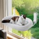 GUUSII HOME Cat Window Lounger, Foldable Cat Bed, Window Hammock, Window Sill, Window Seat, Cat Bed with 4 Suction Cups, Easy to Assemble (White)
