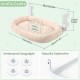 GUUSII HOME Cat Window Lounger, Foldable Cat Bed, Window Hammock, Window Sill, Window Seat, Cat Bed with 4 Suction Cups, Easy to Assemble (White)