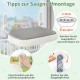GUUSII HOME Cat Window Lounger, Foldable Cat Bed, Window Hammock, Window Sill, Window Seat, Cat Bed with 4 Suction Cups, Easy to Assemble (White)