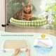 GUUSII HOME Cat Window Lounger, Foldable Cat Bed, Window Sill, Cat Hammock with Reversible Cover & Suction Cups, Window Sill Cushion, Window Lounger up to 18 kg, Window Pane (White, M) GUUSII HOME Cat Window Lounger, Foldable Cat Bed, Window Sill, Cat Hammock with Reversible Cover & Suction Cups, Window Sill Cushion, Window Lounger up to 18 kg, Window Pane (White, M)