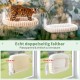 GUUSII HOME Cat Window Lounger, Foldable Cat Bed, Window Sill, Cat Hammock with Reversible Cover & Suction Cups, Window Sill Cushion, Window Lounger up to 18 kg, Window Pane (White, M) GUUSII HOME Cat Window Lounger, Foldable Cat Bed, Window Sill, Cat Hammock with Reversible Cover & Suction Cups, Window Sill Cushion, Window Lounger up to 18 kg, Window Pane (White, M)