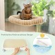 GUUSII HOME Cat Window Lounger, Foldable Cat Bed, Window Sill, Cat Hammock with Reversible Cover & Suction Cups, Window Sill Cushion, Window Lounger up to 18 kg, Window Pane (White, M) GUUSII HOME Cat Window Lounger, Foldable Cat Bed, Window Sill, Cat Hammock with Reversible Cover & Suction Cups, Window Sill Cushion, Window Lounger up to 18 kg, Window Pane (White, M)