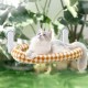GUUSII HOME Cat Window Lounger, Foldable Cat Bed, Window Sill, Cat Hammock with Reversible Cover & Suction Cups, Window Sill Cushion, Window Lounger up to 18 kg, Window Pane (White, M) GUUSII HOME Cat Window Lounger, Foldable Cat Bed, Window Sill, Cat Hammock with Reversible Cover & Suction Cups, Window Sill Cushion, Window Lounger up to 18 kg, Window Pane (White, M)