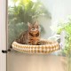 GUUSII HOME Cat Window Lounger, Foldable Cat Bed, Window Sill, Cat Hammock with Reversible Cover & Suction Cups, Window Sill Cushion, Window Lounger up to 18 kg, Window Pane (White, M) GUUSII HOME Cat Window Lounger, Foldable Cat Bed, Window Sill, Cat Hammock with Reversible Cover & Suction Cups, Window Sill Cushion, Window Lounger up to 18 kg, Window Pane (White, M)