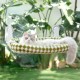 GUUSII HOME Cat Window Lounger, Foldable Cat Bed, Window Sill, Cat Hammock with Reversible Cover & Suction Cups, Window Sill Cushion, Window Lounger up to 18 kg, Window Pane (White, M) GUUSII HOME Cat Window Lounger, Foldable Cat Bed, Window Sill, Cat Hammock with Reversible Cover & Suction Cups, Window Sill Cushion, Window Lounger up to 18 kg, Window Pane (White, M)
