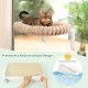 GUUSII HOME Cat Window Lounger, Foldable Cat Bed, Window Sill, Hammock, 4 Suction Cups, Window Sill Cushion, Machine Washable, Soft Plush, 54 x 30 cm (White, M) GUUSII HOME Cat Window Lounger, Foldable Cat Bed, Window Sill, Hammock, 4 Suction Cups, Window Sill Cushion, Machine Washable, Soft Plush, 54 x 30 cm (White, M)