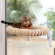 GUUSII HOME Cat Window Lounger, Foldable Cat Bed, Window Sill, Hammock, 4 Suction Cups, Window Sill Cushion, Machine Washable, Soft Plush, 54 x 30 cm (White, M) GUUSII HOME Cat Window Lounger, Foldable Cat Bed, Window Sill, Hammock, 4 Suction Cups, Window Sill Cushion, Machine Washable, Soft Plush, 54 x 30 cm (White, M)