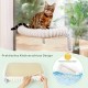 GUUSII HOME Cat Window Lounger, Foldable Cat Bed, Window Sill, Hammock, 4 Suction Cups, Window Sill Cushion, Machine Washable, Soft Plush, 54 x 30 cm (White, M) GUUSII HOME Cat Window Lounger, Foldable Cat Bed, Window Sill, Hammock, 4 Suction Cups, Window Sill Cushion, Machine Washable, Soft Plush, 54 x 30 cm (White, M)