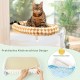 GUUSII HOME Cat Window Lounger, Foldable Cat Bed, Window Sill, Hammock, 4 Suction Cups, Window Sill Cushion, Machine Washable, Soft Plush, 54 x 30 cm (White, M) GUUSII HOME Cat Window Lounger, Foldable Cat Bed, Window Sill, Hammock, 4 Suction Cups, Window Sill Cushion, Machine Washable, Soft Plush, 54 x 30 cm (White, M)