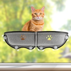 GUUSII HOME Cat Window Lounger Large Cat Bed Hammock Window Sill Powerful Suction Cup Window Hammock for Cats Indoor and Car Cat Window Seat L71 x W 19 x H 9 cm GUUSII HOME Cat Window Lounger Large Cat Bed Hammock Window Sill Powerful Suction Cup Window Hammock for Cats Indoor and Car Cat Window Seat L71 x W 19 x H 9 cm